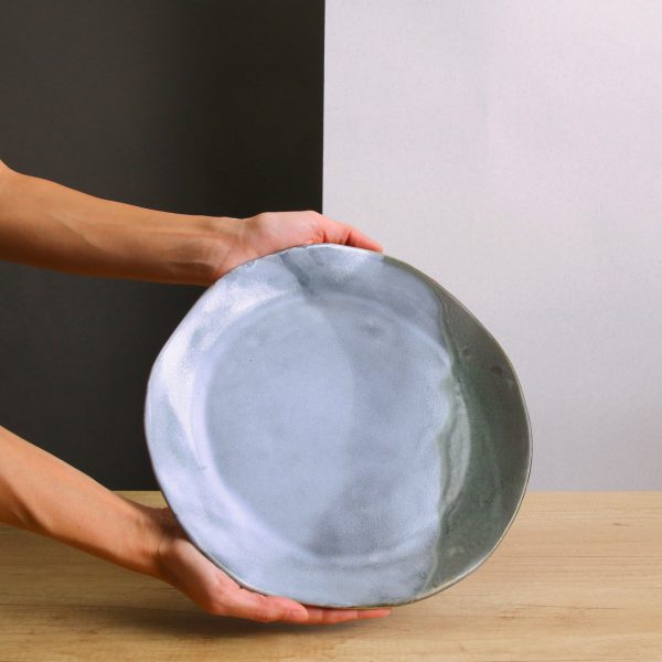 light blue ceramic plate