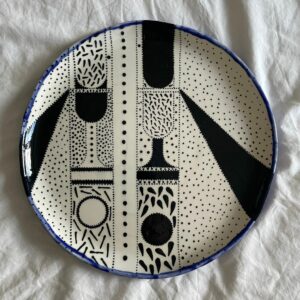 ceramic plate porcelain details wall mount