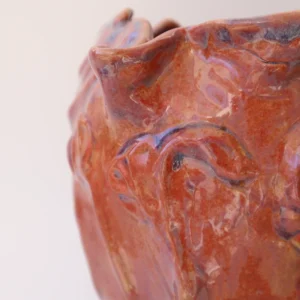 ceramic vase, pink vase, inspired by flowers, sculptural vase, one of a kind vase