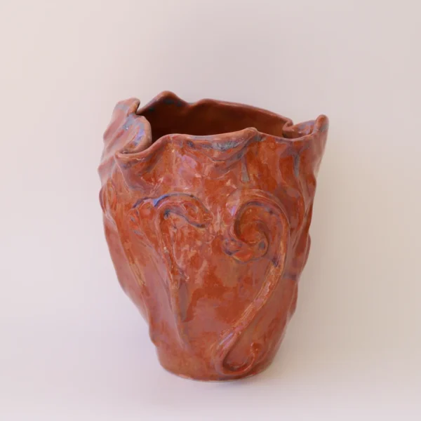 sculptural vase, one of a kind vase, stoneware sculpture