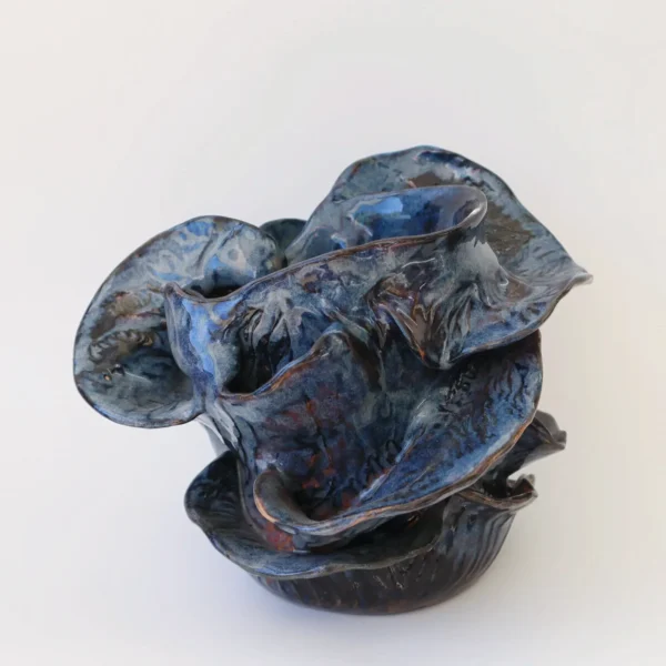 sculpture, vase, stoneware vase, ocean inspired, handbuilt