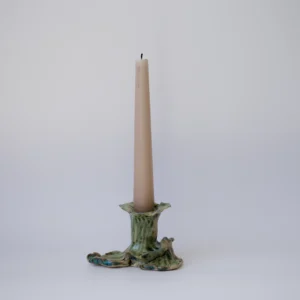 stoneware candle holder, ceramic handmade candle holder, sculpture