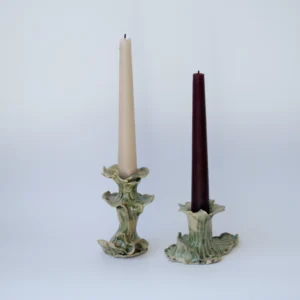 stoneware candle holders, ceramic handmade candle holders, sculpture