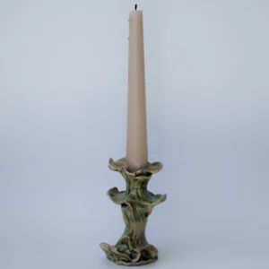 stoneware candle holder, ceramic handmade candle holder, sculpture