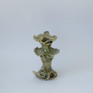 stoneware candle holder, ceramic handmade candle holder, sculpture