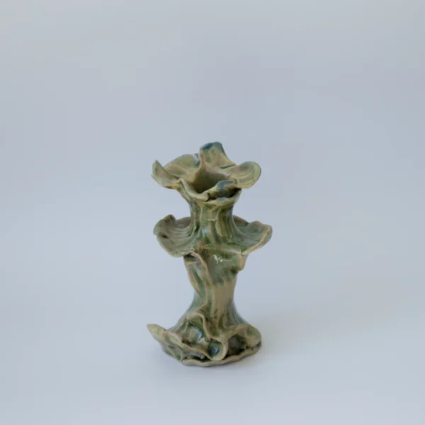 stoneware candle holder, ceramic handmade candle holder, sculpture
