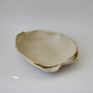 stoneware ceramic beige bowl