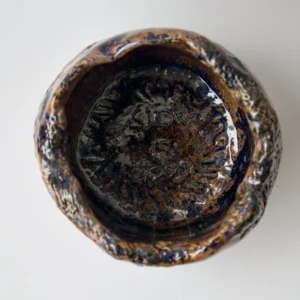 candle vessel, stoneware sculptural ceramic vessel