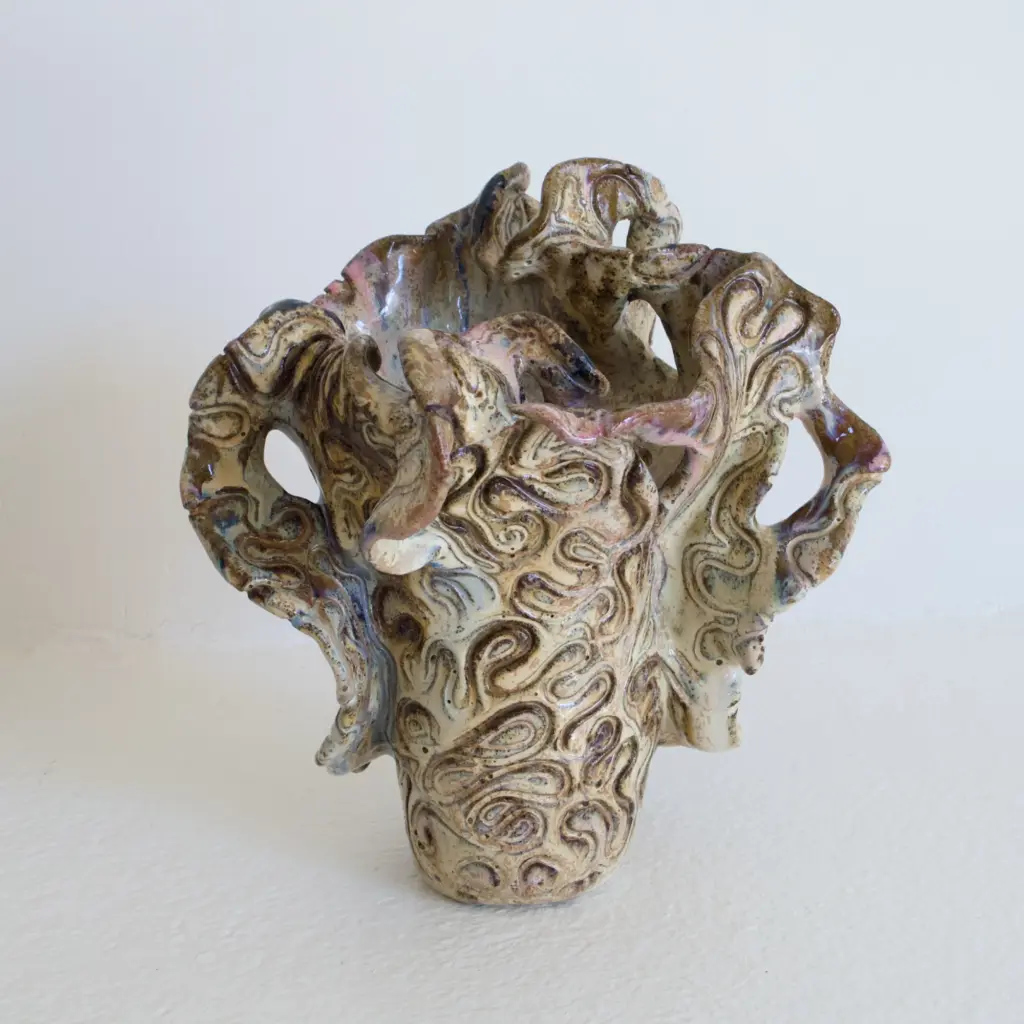 handmade vase, sculptural vessel